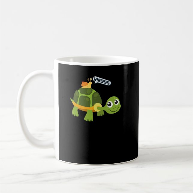 Caneca De Café Caracol Adorável A Gritar Com Pedra (Esquerda)