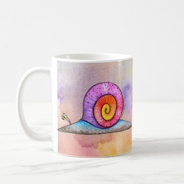 Caneca De Café Caracol do Hoopla no watercolour (Esquerda)
