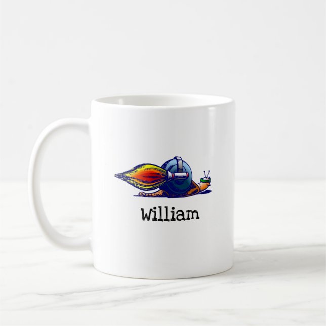Caneca De Café Caracol Foguete (Esquerda)