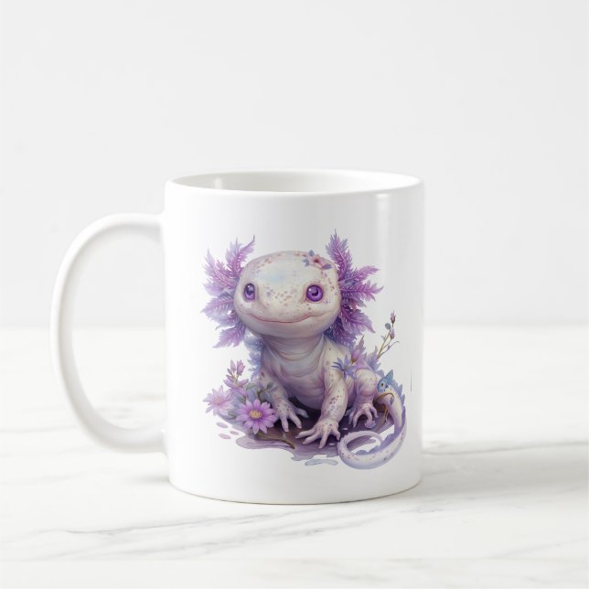 Caneca De Café Caractere Axolotl Adorável com Design de texto de  (Esquerda)