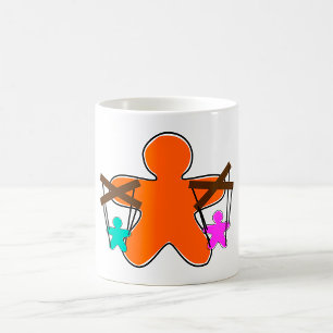 Caneca De Café Caracteres de Controle Mestre de Fantoche de Ginge