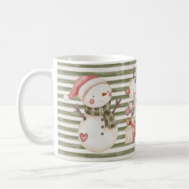 Caneca De Café Caracteres de Natal Verde Mug