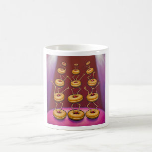 Caneca De Café Caracteres de Noz Esbranquiçada de Dança rosquinha