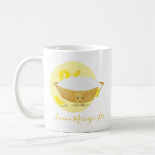 Caneca De Café Caracteres de Pie Meringue de Limão Amarelo Branc
