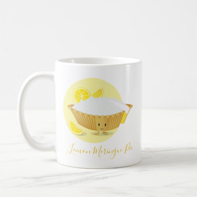 Caneca De Café Caracteres de Pie Meringue de Limão Amarelo Branco (Esquerda)