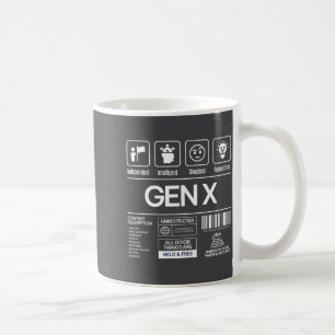 Caneca De Café Características engraçadas da Geração X Masculino