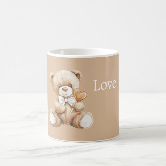 Caneca De Café Caramel Heart Teddy Bear (Centro)
