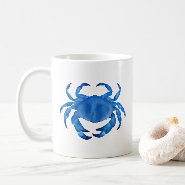 Caneca De Café Caranguejo Azul (Com Donut)
