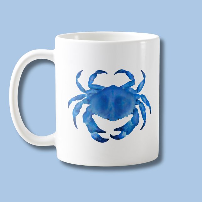 Caneca De Café Caranguejo Azul (Bue crab coastal crustacean mug)