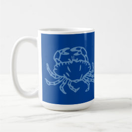 Caneca de Café Caranguejo Azul Personalizada