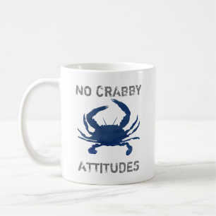 Caneca De Café Caranguejo Azul Sem Atitudes Crabby