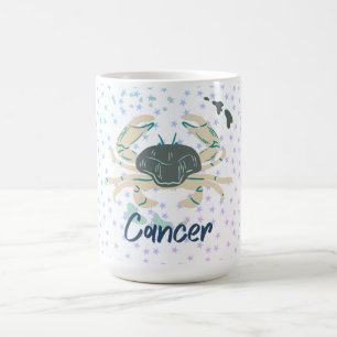 Caneca De Café Caranguejo Cancer Moderno Zodiac