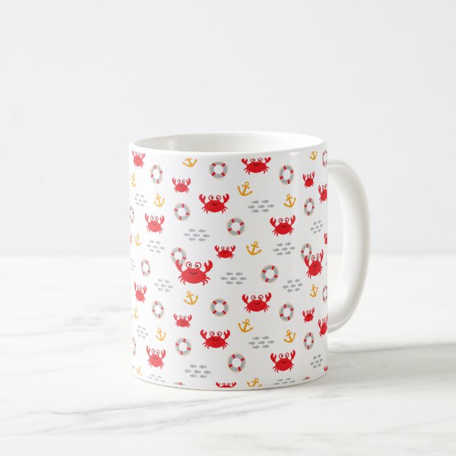 Caneca De Café Caranguejo com Lifebuoy (Frente Esquerda)