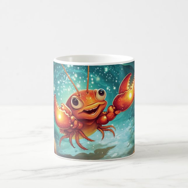 Caneca De Café caranguejo de rio de desenho animado. (Centro)