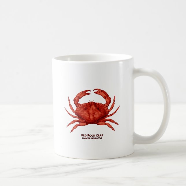 Caneca De Café Caranguejo de rocha vermelho (pacífico) (Direita)