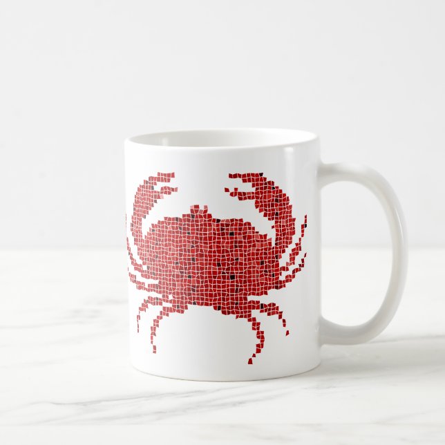 Caneca De Café Caranguejo do mosaico (Direita)