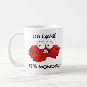 Caneca De Café Caranguejo É Segunda-Feira