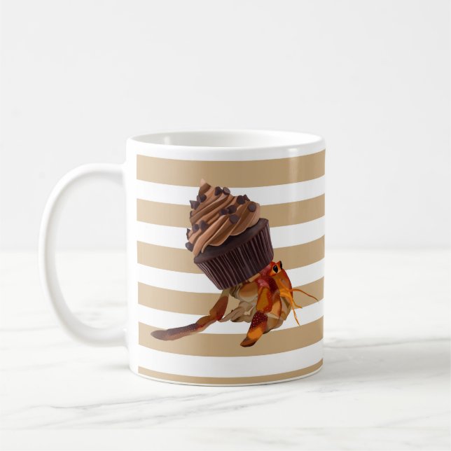 Caneca De Café Caranguejo-Mouro-Bonito Com Cupcake De Chocolate (Esquerda)