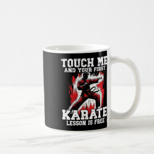 Caneca De Café Caratê Engraçado Para Homens Judo Me Toca Primeiro