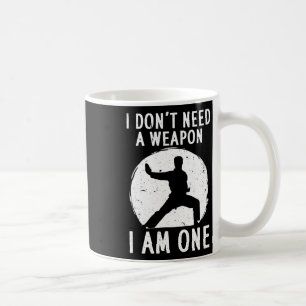 Caneca De Café Caratê Engraçado Para Homens Mulheres Karate Black