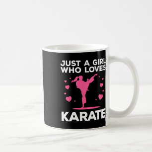 Caneca De Café Caratê Engraçado Para Mulheres Meninas Karate Blac