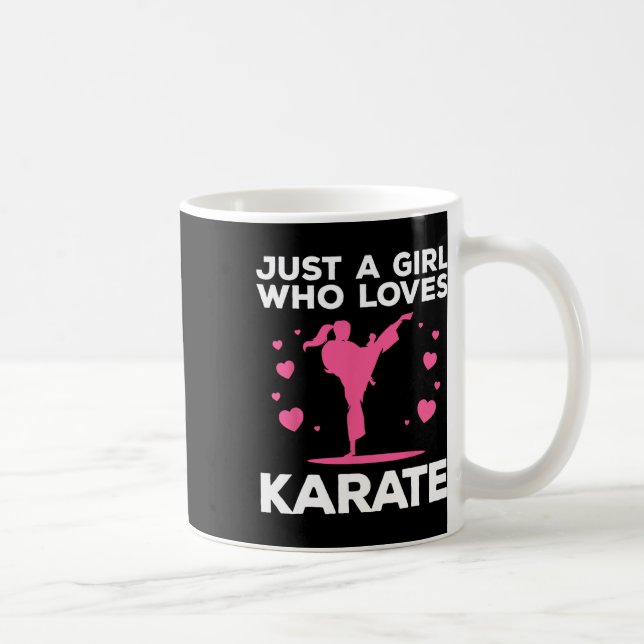 Caneca De Café Caratê Engraçado Para Mulheres Meninas Karate Blac (Direita)