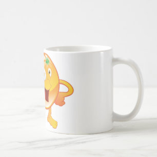 Caneca De Café Caráter alaranjado bonito feliz da fruta