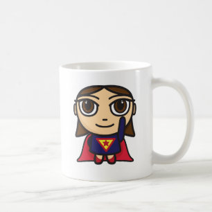 Caneca De Café Caráter da menina do super-herói