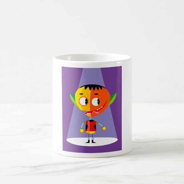 Caneca De Café Caráter de Cabeça Laranja (Criador carregado)