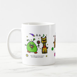 Caneca De Café carateres abc - mug "alfabeto"