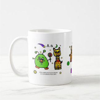 Caneca De Café carateres abc - mug "alfabeto"
