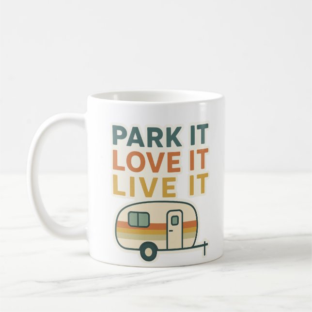 Caneca De Café Caravan Lover Mug Design – Park It Love It Live It (Esquerda)