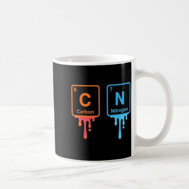 Caneca De Café Carbon Nitrogen Science Design Fun Chemistry Lover (Direita)