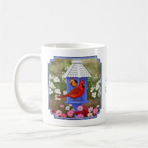 Caneca De Café Cardeais e Casa Azul