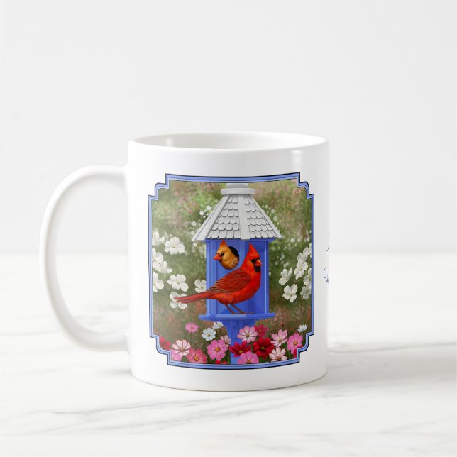 Caneca De Café Cardeais e Casa Azul (Esquerda)