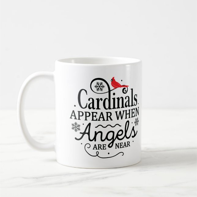 Caneca De Café Cardeal de Natal 12 Personalizado (Esquerda)