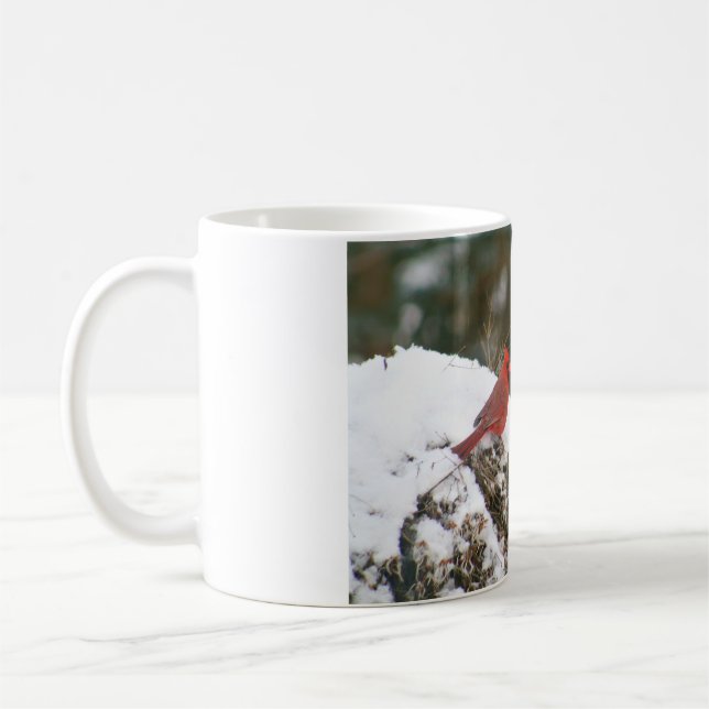 Caneca De Café Cardeal de Snowy Bush (Esquerda)