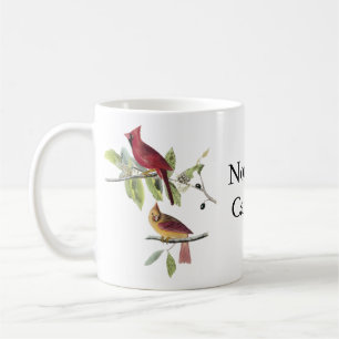 Caneca De Café Cardeal do norte de Audubon