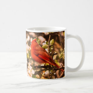 Caneca De Café Cardeal nas flores de Apple