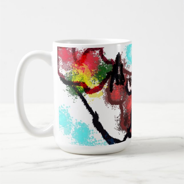 Caneca De Café Cardeal norte no outono (Esquerda)