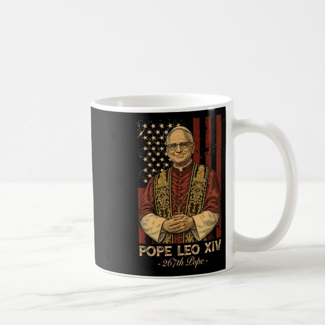 Caneca De Café Cardeal Robert Francis Impede o Papa Leo Xiv Ameri (Direita)