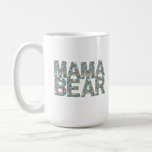 Caneca De Café Cardíaco Mama Bear Ditsy Floral