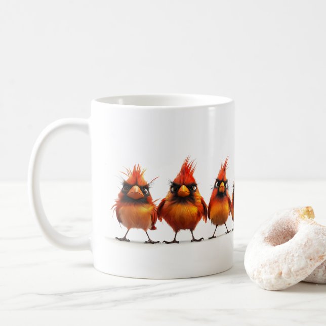 Caneca De Café Cardiais (Com Donut)