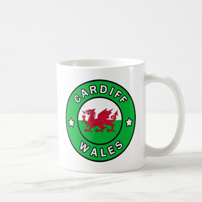 Caneca De Café Cardiff Wales (Direita)