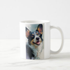 Caneca De Café Cardigan corgi aquarela