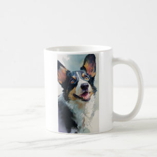 Caneca De Café Cardigan corgi aquarela