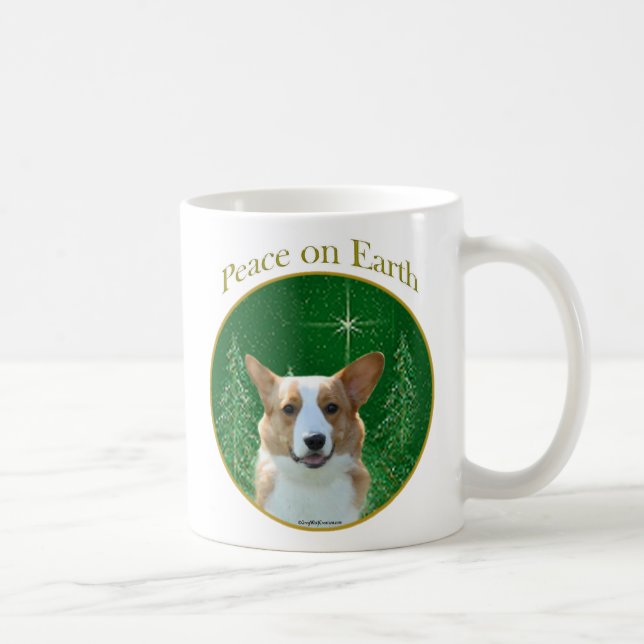 Caneca De Café Cardigan Welsh Corgi Peace (Direita)