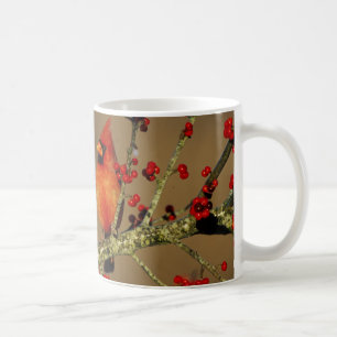 Caneca De Café Cardinal-vermelho macho empoleirado, IL