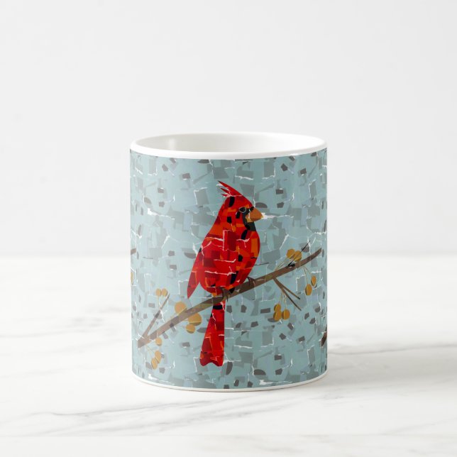 Caneca De Café Cardinal Vermelho, o pássaro do Natal (Centro)