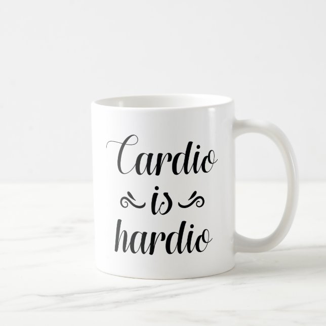Caneca De Café Cardio É Duro (Direita)
